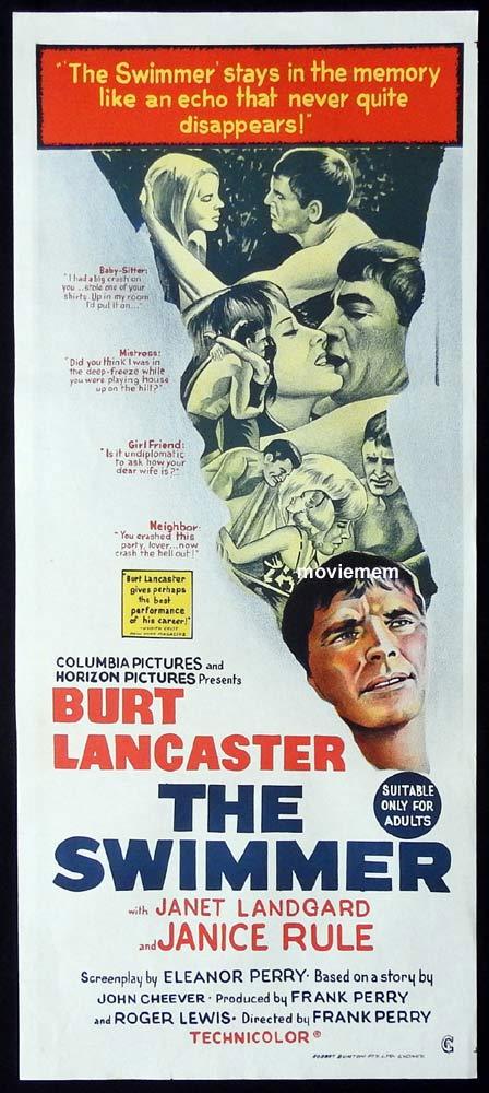 THE SWIMMER Original Daybill Movie Poster Burt Lancaster Janet Landgard