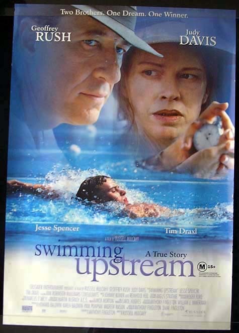 SWIMMING UPSTREAM Geoffrey Rush Judy Davis Movie Poster Australian One sheet