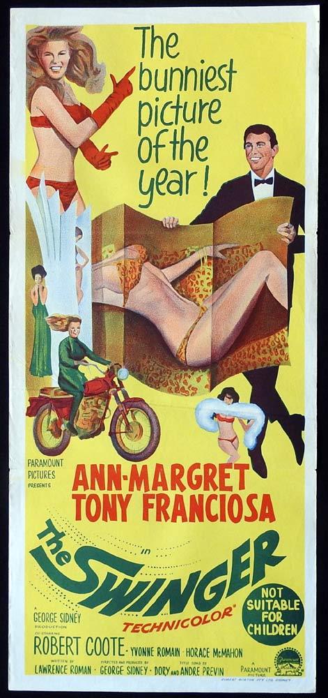 THE SWINGER Original Daybill Movie Poster Ann-Margret Anthony Franciosa