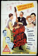 SWING OUT SISTER Original One sheet Movie Poster Arthur Treacher Rod Cameron Billie Burke