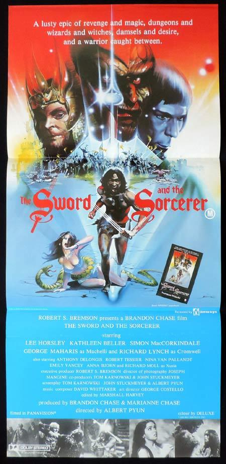 THE SWORD AND THE SORCERER Original Daybill Movie Poster Lee Horsley Kathleen Beller