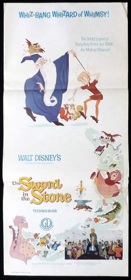 THE SWORD IN THE STONE Original Daybill Movie Poster 72r Disney