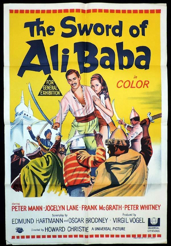 THE SWORD OF ALI BABA Original One sheet Movie Poster Peter Mann