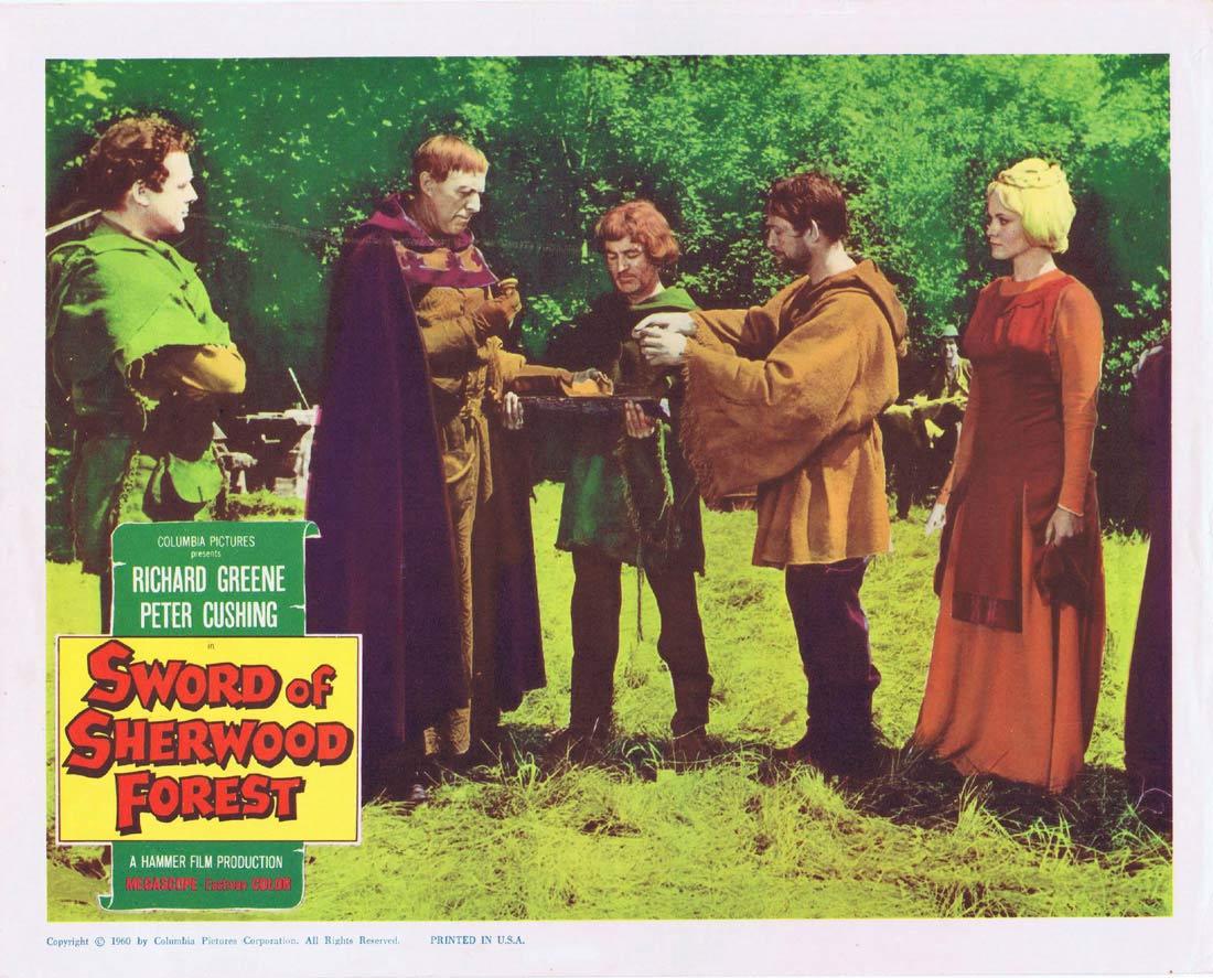 SWORD OF SHERWOOD FOREST Lobby Card Richard Greene Robin Hood Hammer