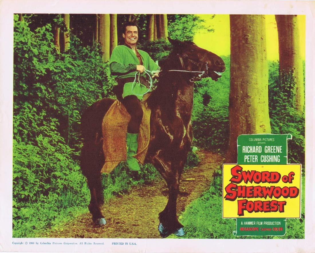 SWORD OF SHERWOOD FOREST Lobby Card Richard Greene Peter Cushing Robin Hood