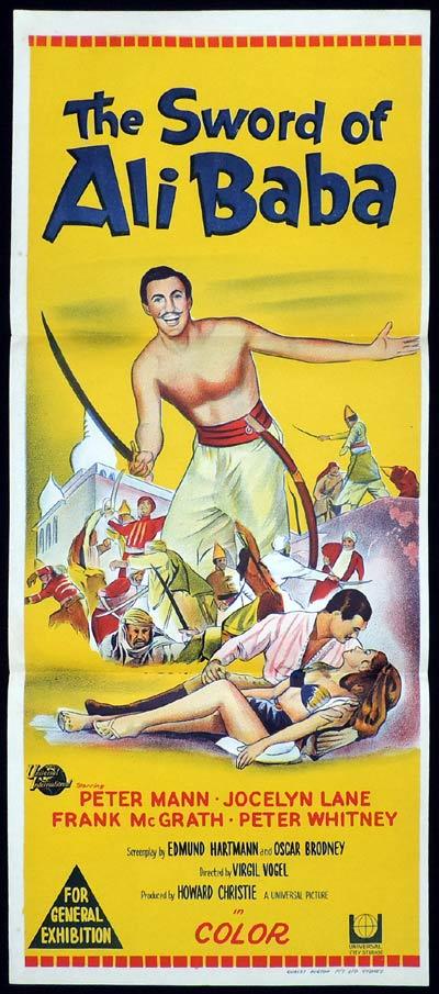 THE SWORD OF ALI BABA Original Daybill Movie Poster Peter Mann