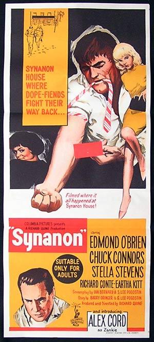 SYNANON Original Movie Poster 1965 Chuck Connors Stella Stevens