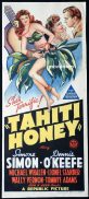 TAHITI HONEY Original Daybill Movie Poster Simone Simon Dennis O'Keefe