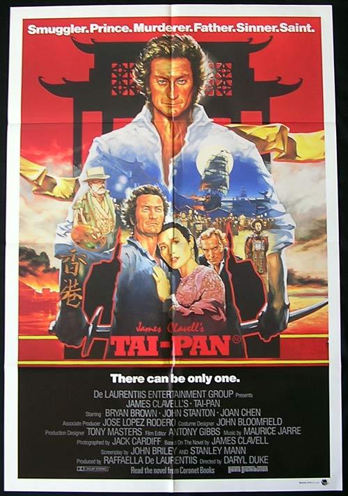 TAI PAN Movie poster James Clavell Bryan Brown Australian One Sheet