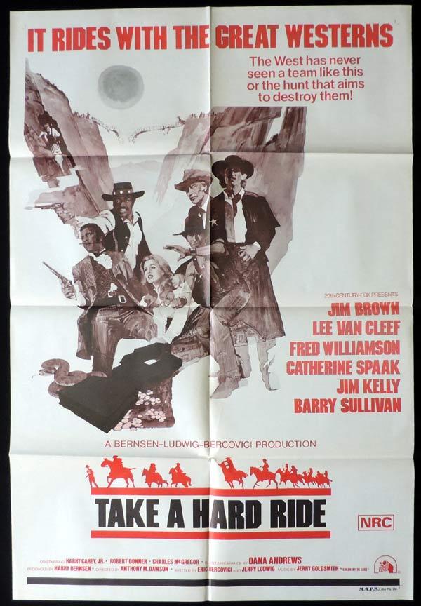 TAKE A HARD RIDE One Sheet Movie Poster Lee Van Cleef Western