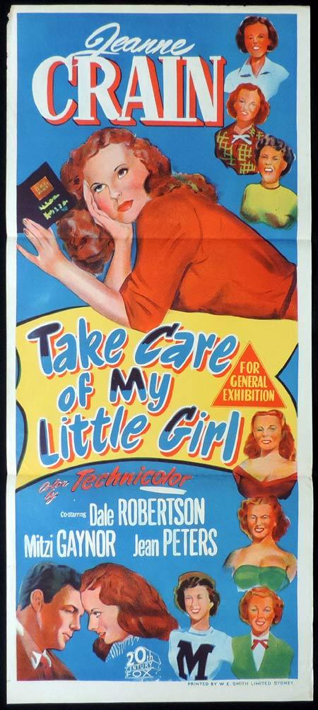 TAKE CARE OF MY LITTLE GIRL Original Daybill Movie Poster Jeanne Crain