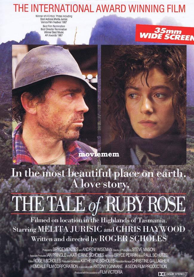 THE TALE OF RUBY ROSE Daybill Movie Poster Roger Scholes Australian Film Tasmania