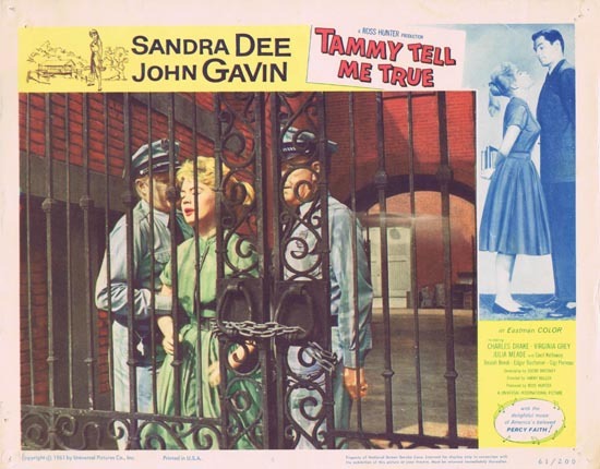 TAMMY TELL ME TRUE 1961 Sandra Dee Lobby Card 5 Locked Up