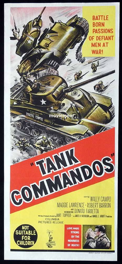 TANK COMMANDOS Original Daybill Movie Poster Donato Farretta Robert Barron