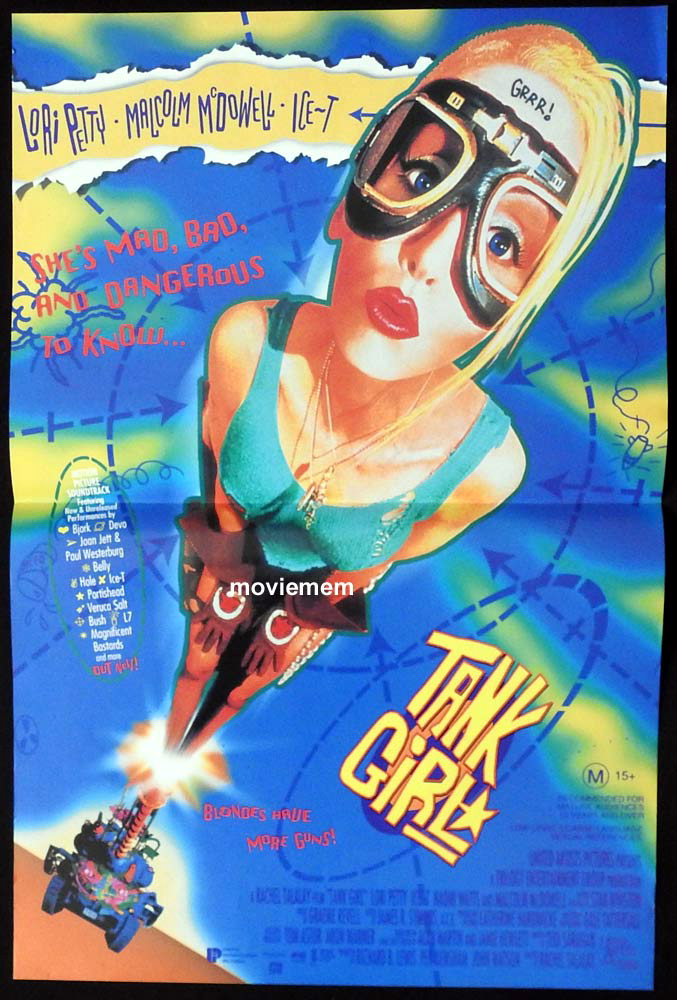 TANK GIRL Original Daybill Movie Poster Lori Petty Ice T Naomi Watts