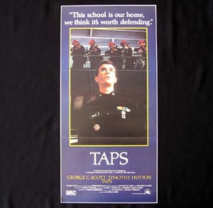 TAPS Daybill Movie Poster 1981 Timothy Hutton Tom Cruise Military School