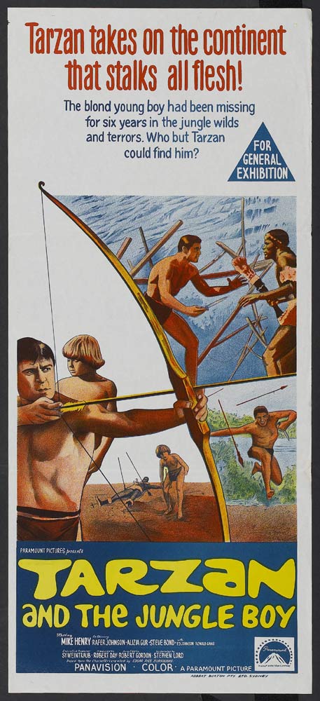 TARZAN AND THE JUNGLE BOY Mike Henry VINTAGE Daybill Movie poster