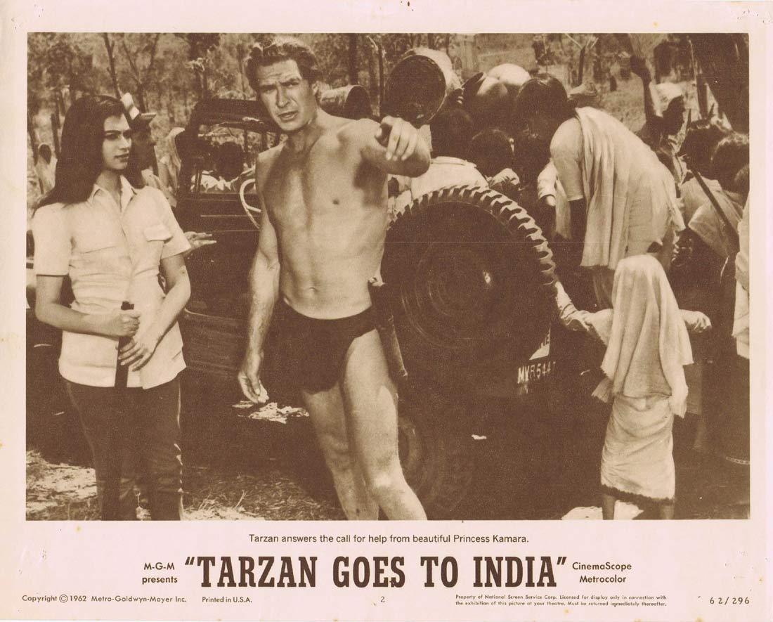 TARZAN GOES TO INDIA Lobby Card 2 Jock Mahoney Jai