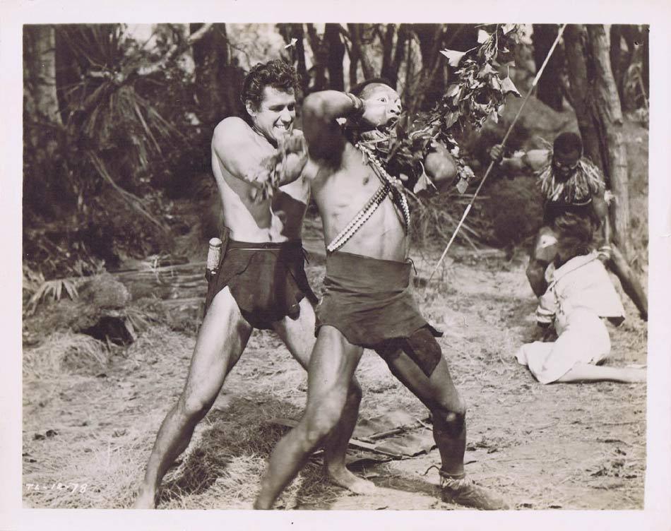 TARZAN AND THE LOST SAFARI Vintage Movie Still 31 Gordon Scott strangles tribesman