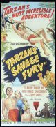 TARZAN'S SAVAGE FURY Daybill Movie poster 1952 Lex Barker