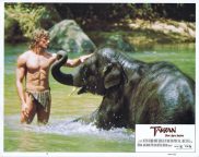 TARZAN THE APE MAN Lobby Card 2 1981 Miles O'Keefe and Elephant