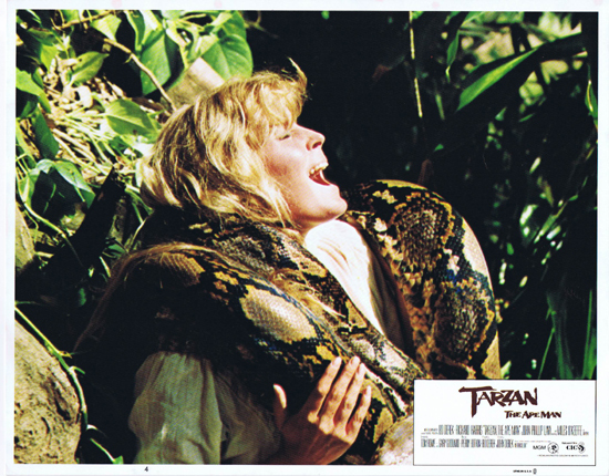 TARZAN THE APE MAN Lobby Card 4 1981 Bo Derek strangled by snake