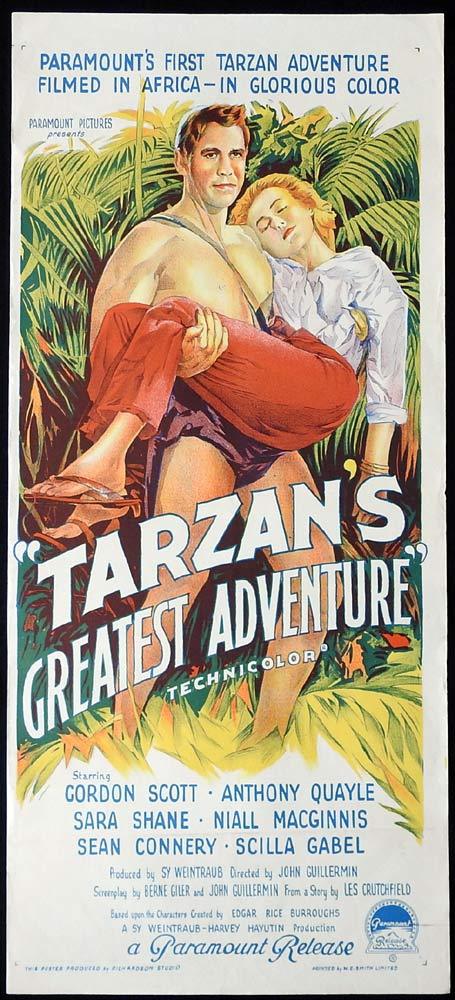 TARZAN’S GREATEST ADVENTURE Original Daybill Movie poster Gordon Scott