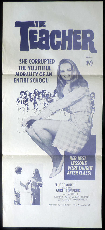 THE TEACHER Original Daybill Movie poster ANGEL TOMPKINS Jay North