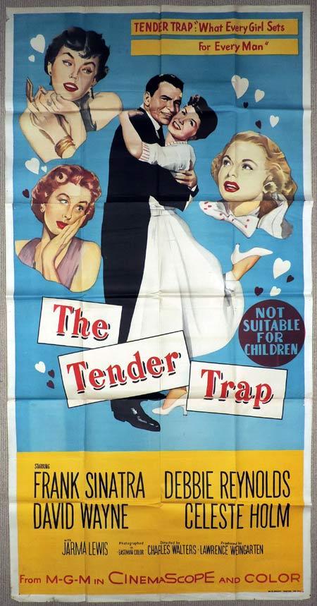 THE TENDER TRAP Original 3 Sheet Movie Poster Frank Sinatra