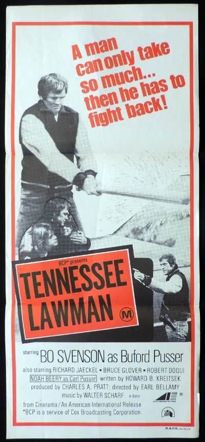 TENNESSEE LAWMAN Original Daybill Movie Poster Bo Svenson as Buford Pusser
