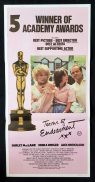 TERMS OF ENDEARMENT Daybill Movie poster Shirley MacLaine Jack Nicholson Awards Style