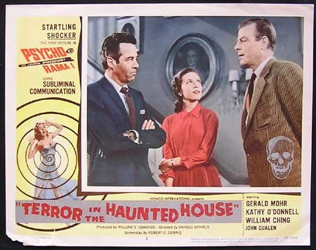 TERROR IN THE HAUNTED HOUSE ’58 aka My World Dies Screaming Filmed in Psycho Rama! US Lobby card 4