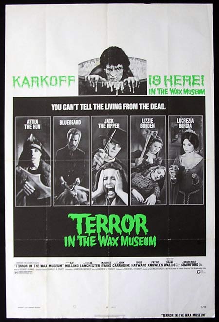TERROR IN THE WAX MUSEUM One sheet Movie poster Ray Milland