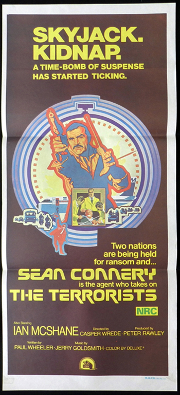 THE TERRORISTS Sean Connery RARE Daybill Movie poster