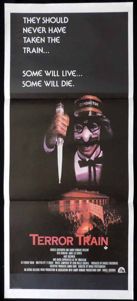 TERROR TRAIN Daybill Movie Poster Jamie Lee Curtis David Copperfield