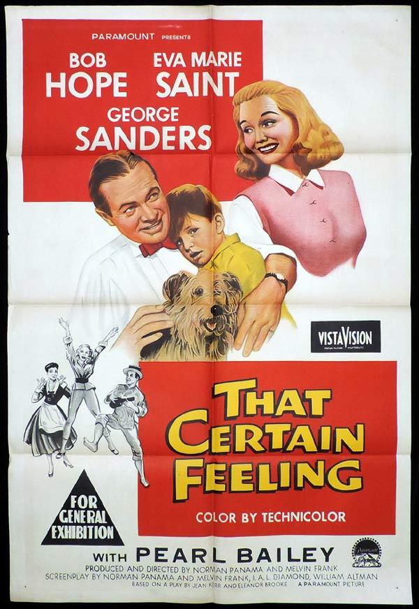 THAT CERTAIN FEELING One Sheet Movie Poster Bob Hope Eva Marie Saint
