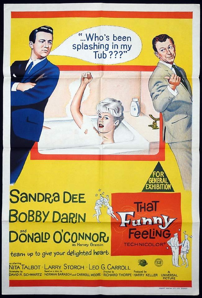 THAT FUNNY FEELING Original One sheet Movie poster Sandra Dee Bobby Darin