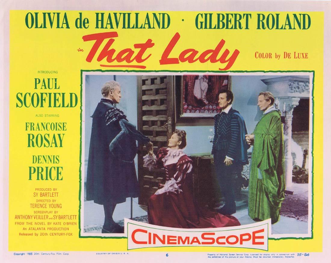 THAT LADY Lobby Card 6 Olivia de Havilland Paul Scofield Gilbert Roland