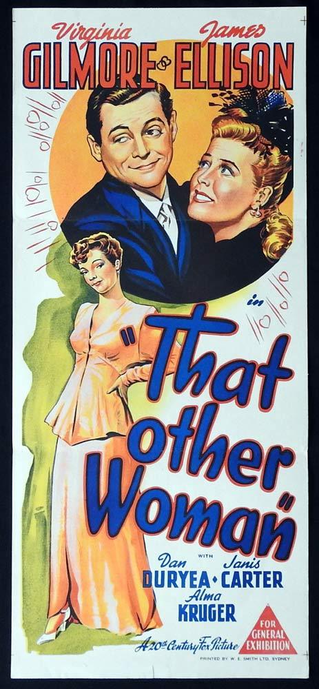 THAT OTHER WOMAN Original Daybill Movie poster Virginia Gilmore James Ellison