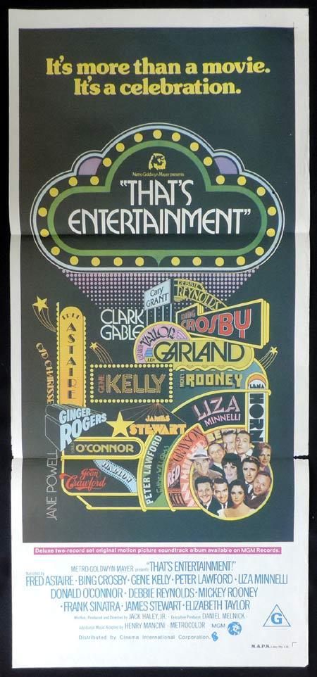 THATS ENTERTAINMENT Original Daybill Movie Poster Fred Astaire Bing Crosby