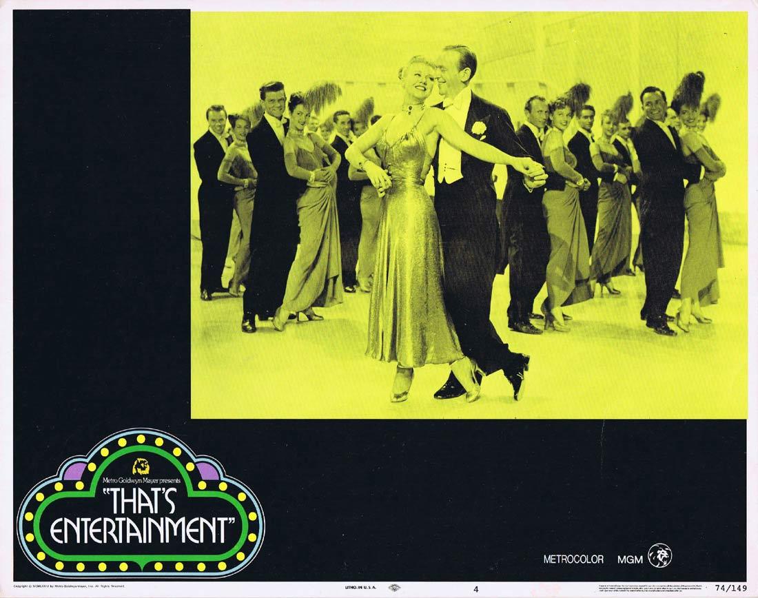 THAT’S ENTERTAINMENT Original Lobby Card 4 Fred Astair Ginger Rogers