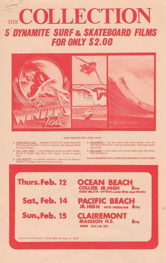 THE COLLECTION Rare Surfing Films Movie Flyer