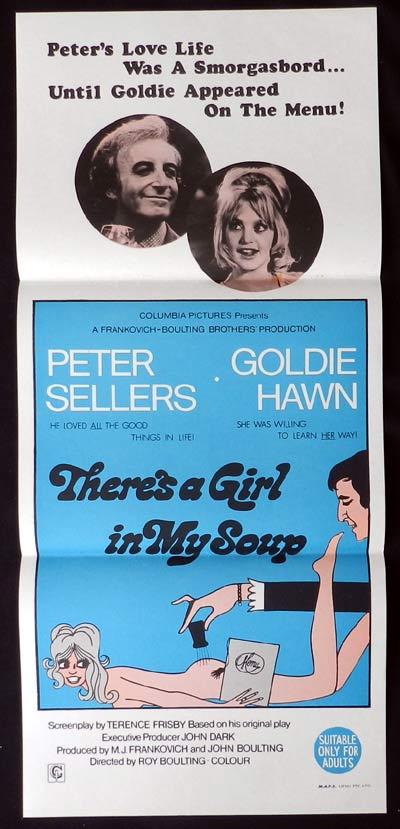 THERE’S A GIRL IN MY SOUP Original Daybill Movie Poster Peter Sellers Goldie Hawn