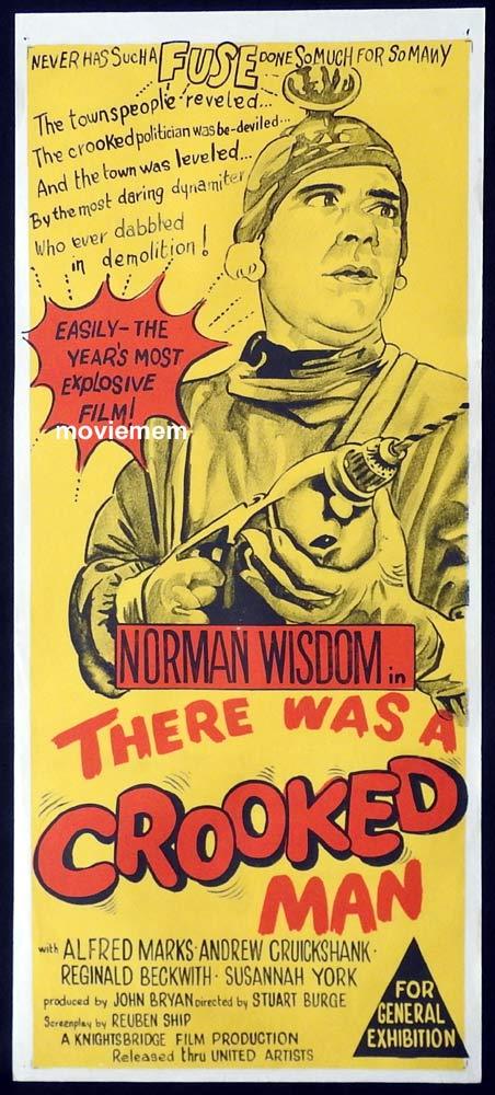 THERE WAS A CROOKED MAN Original Daybill Movie Poster Norman Wisdom