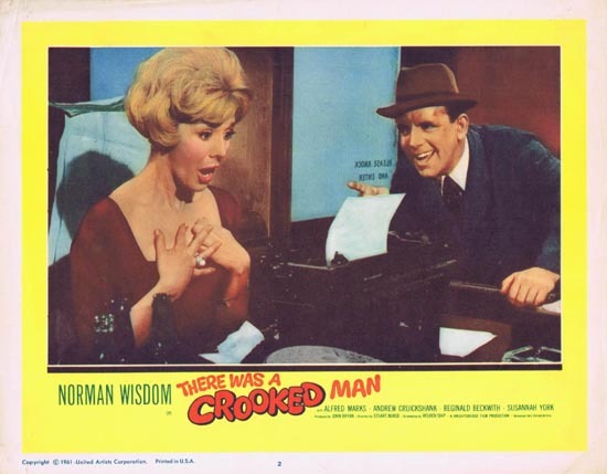 THERE WAS A CROOKED MAN Lobby Card 2 1961 Norman Wisdom