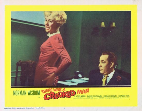 THERE WAS A CROOKED MAN Lobby Card 5 1961 Norman Wisdom