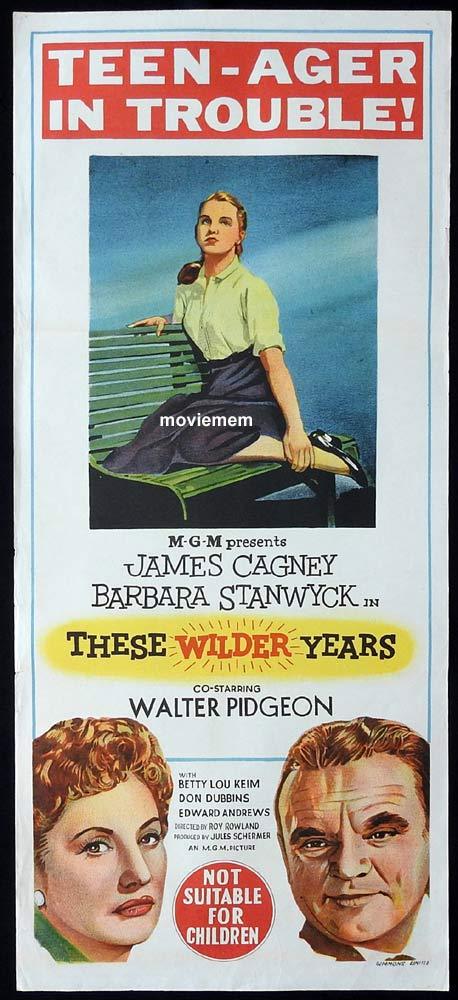 THESE WILDER YEARS Original Daybill Movie Poster James Cagney Barbara Stanwyck