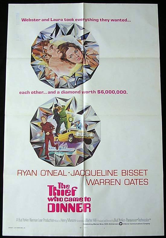 THE THIEF WHO CAME TO DINNER Original One sheet Movie poster Ryan O’Neal Jacqueline Bisset