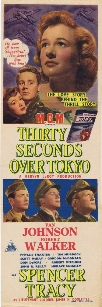 THIRTY SECONDS OVER TOKYO Original Daybill Movie poster Spencer Tracy