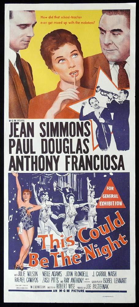 THIS COULD BE THE NIGHT Original Daybill Movie Poster Paul Douglas Jean Simmons